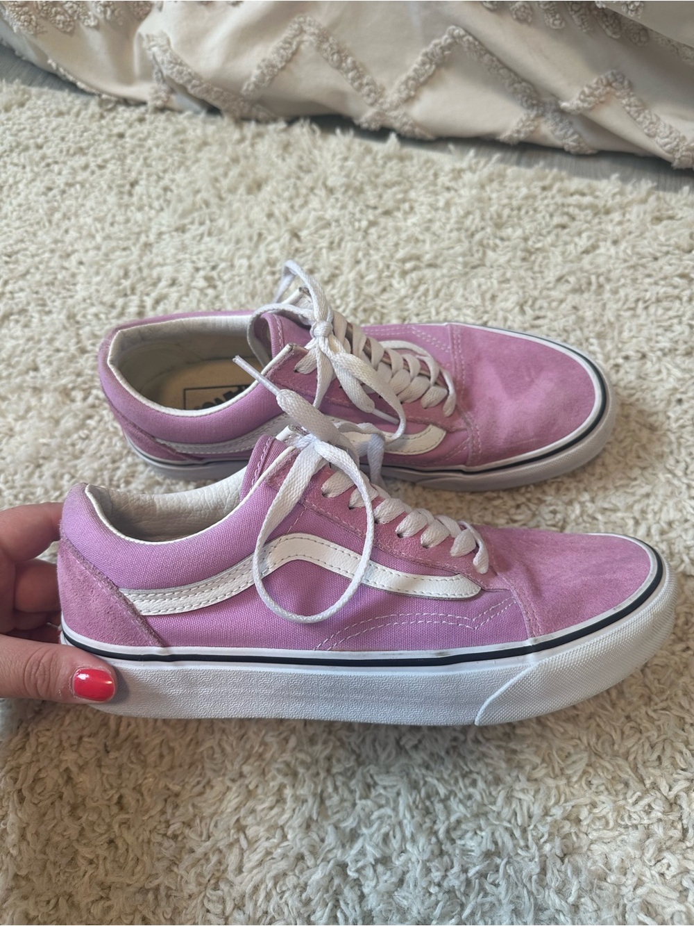 Vans Old Skool Pink-Purple Low-Top Sneakers Women’s Size 8.5 Streetwear Skate